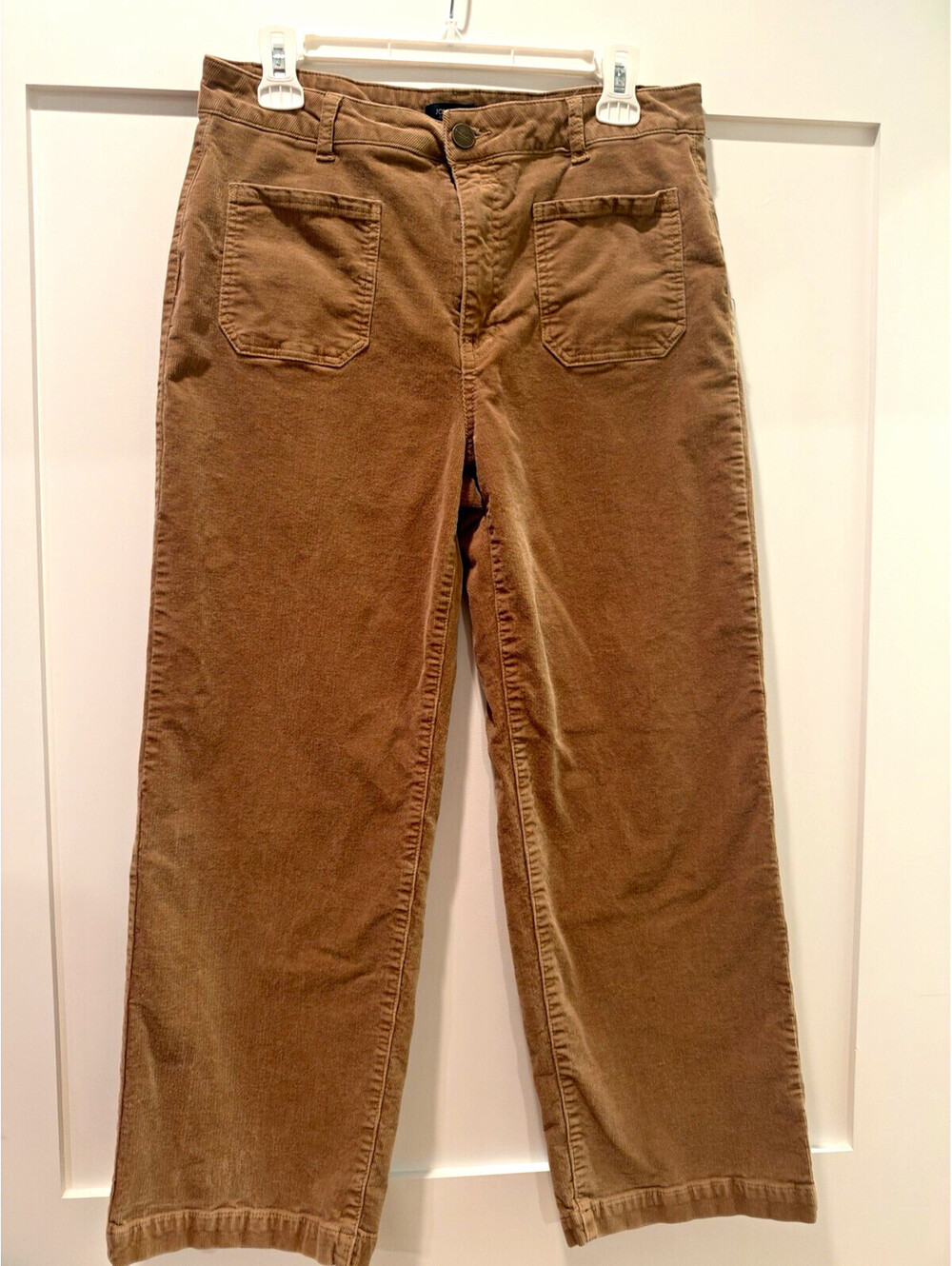 Jones & Co Women’s Brown Corduroy Wide Leg Pants Stretch Pockets Size 12